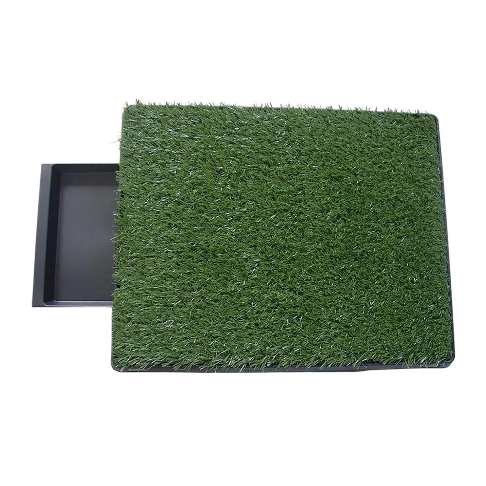 Pet Dog Toilet Artificial Grass Dog Potty Splashproof Washable Reusable Pee Pads Dog Training Toilet Puppy Pad Tray Pet Supplies 63X51 cm