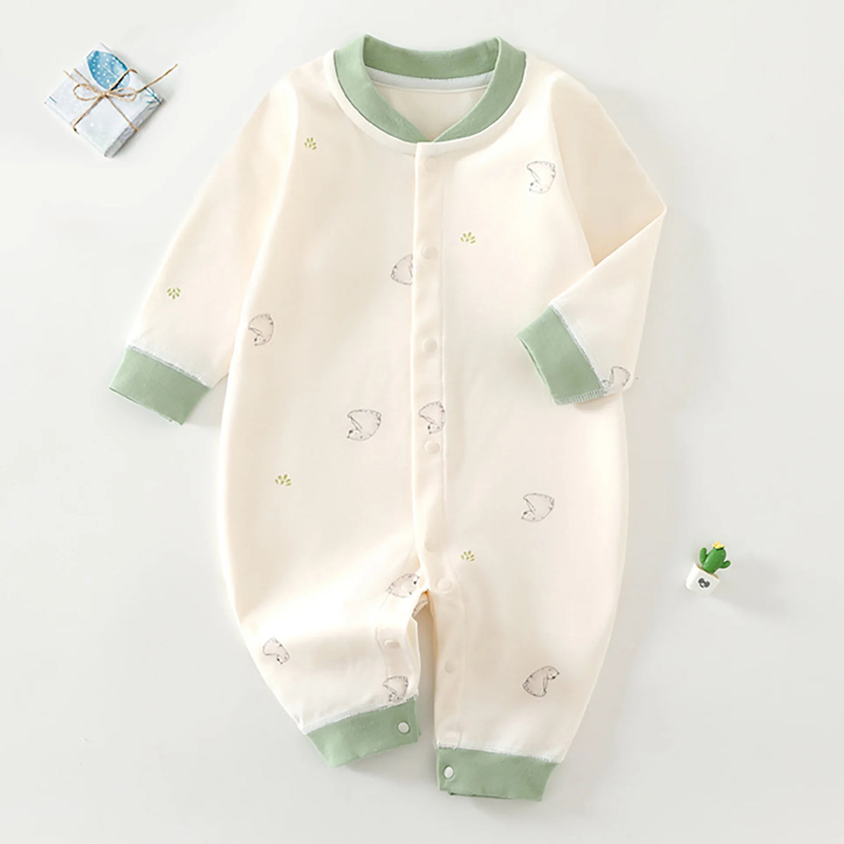 Baby Clothes Spring and Autumn Pure Cotton A-level Jumpsuit Newborn Soft Jumpsuit Baby Cotton Pajamas