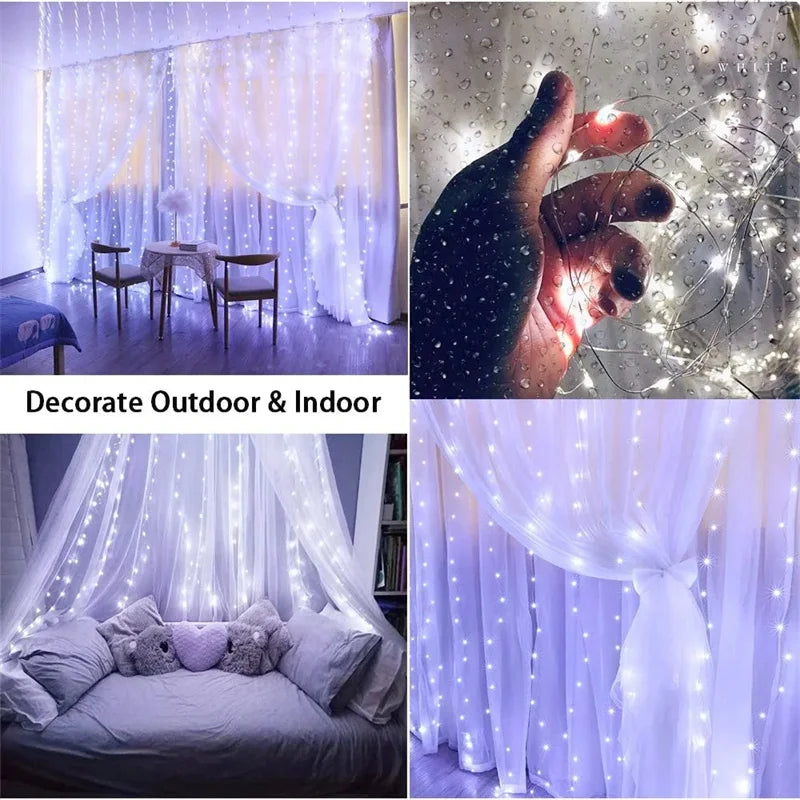 Guirlande Rideau LED Maison
