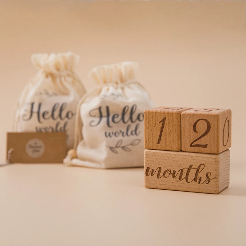 Blocs Étapes Bébé en Bois