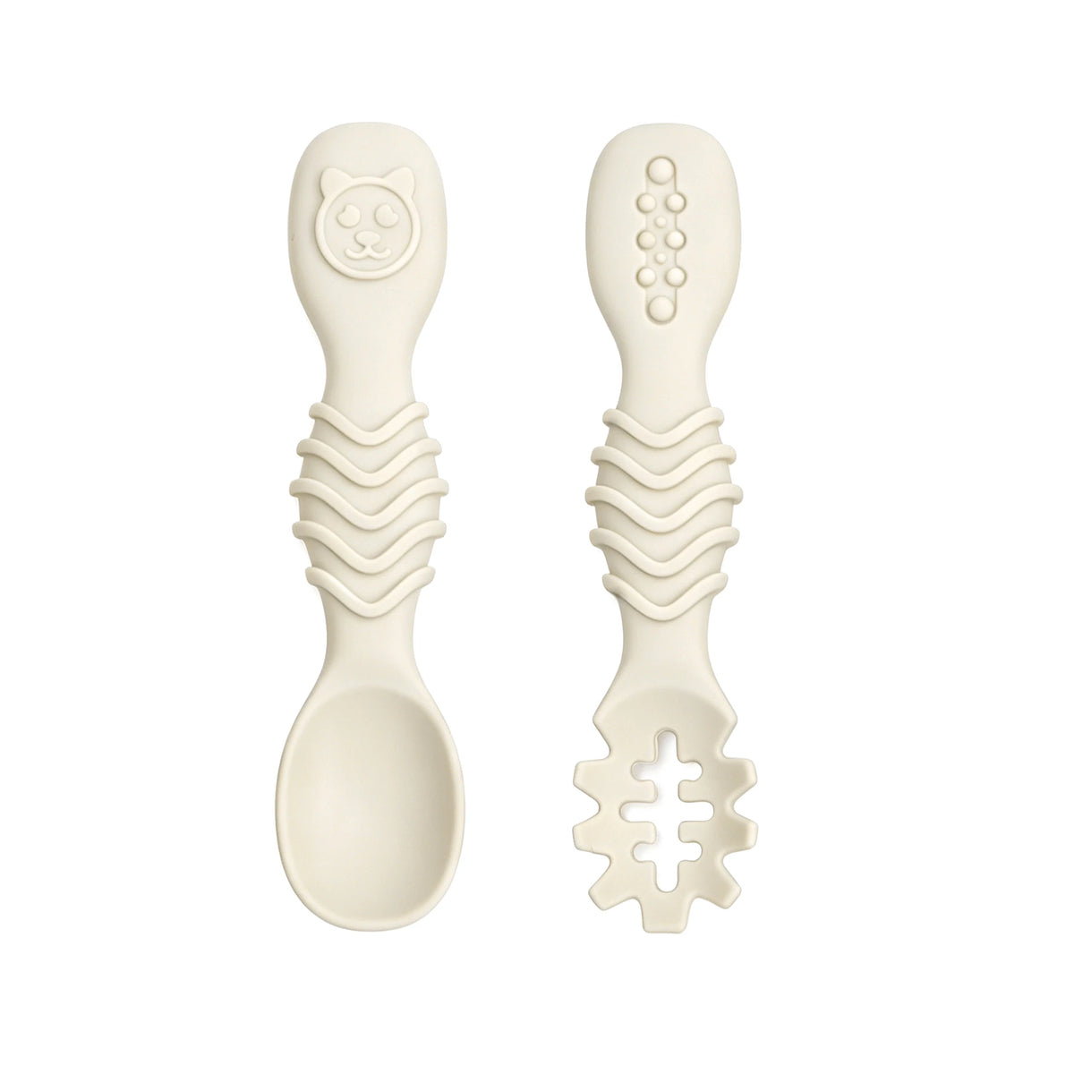 2pcs Silicone Baby Spoon Set, Stylish Minimalist Design, Baby Feeding Accessory, Dishwasher Washable, Ideal Baby Gift