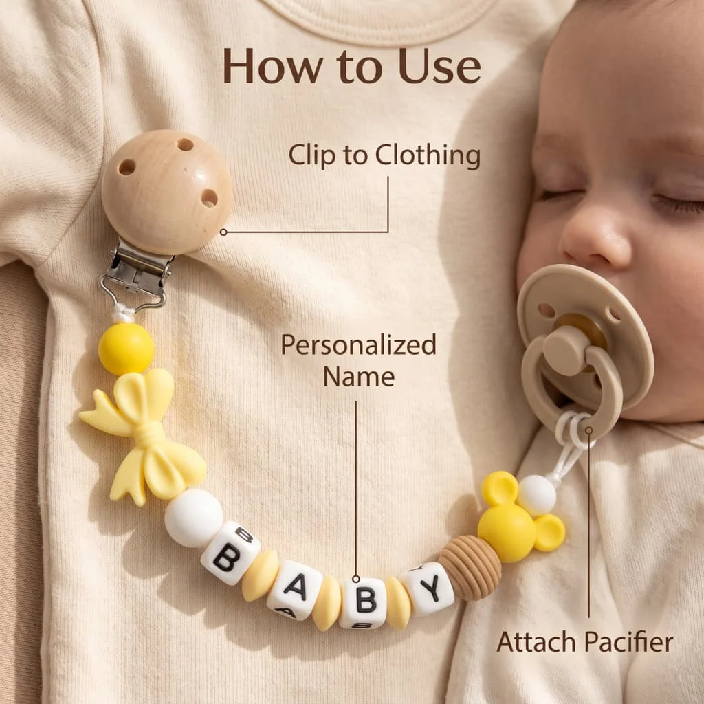 Attache Tétine Personnalisée Bébé