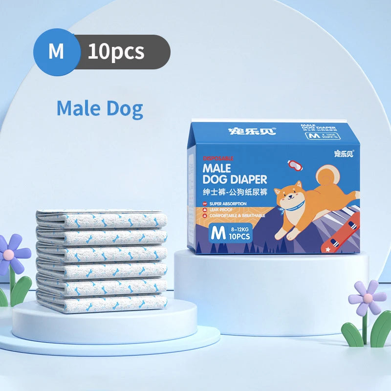 Couches Lavables Chien 10 Pièces