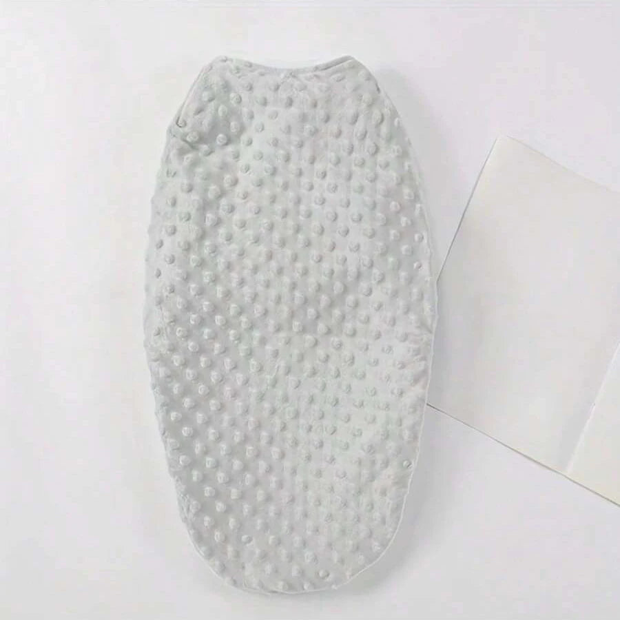 1Pc Baby Dotted Swaddle Blanket, Newborn Anti-Startle Swaddle, 3D Dotted Fleece Swaddle Wrap, Soft Touch for Sleep Aid, Warm and Skin-Friendly Soothing Newborn Sleeping Bag
