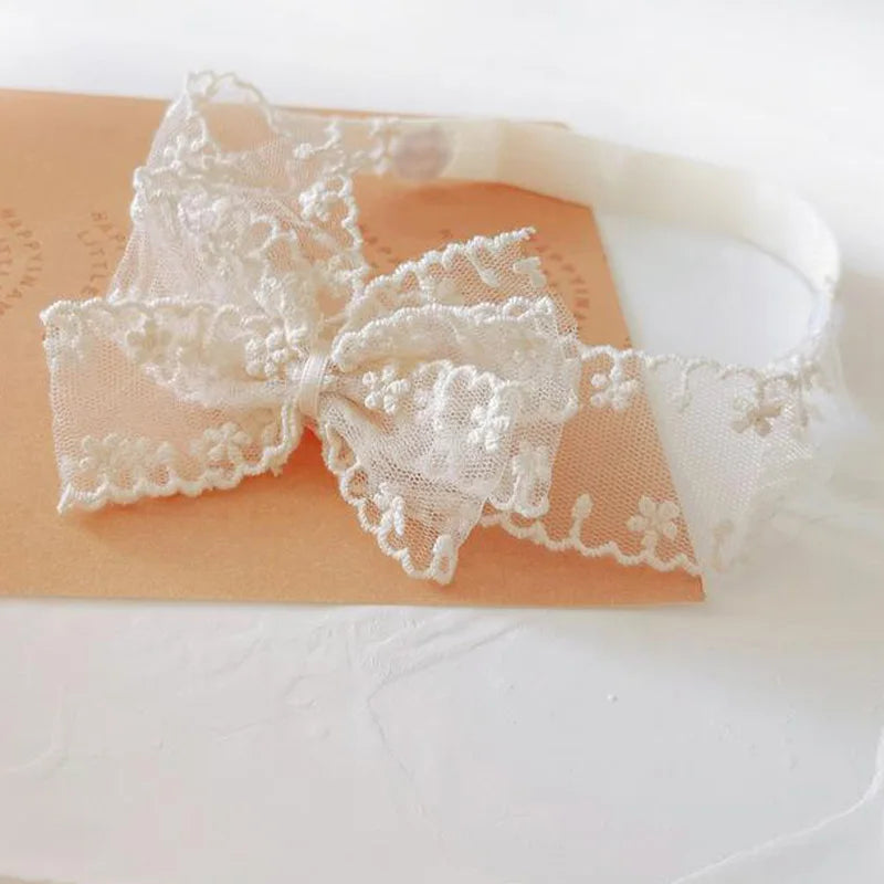 Bandeau Bébé Nœud Dentelle