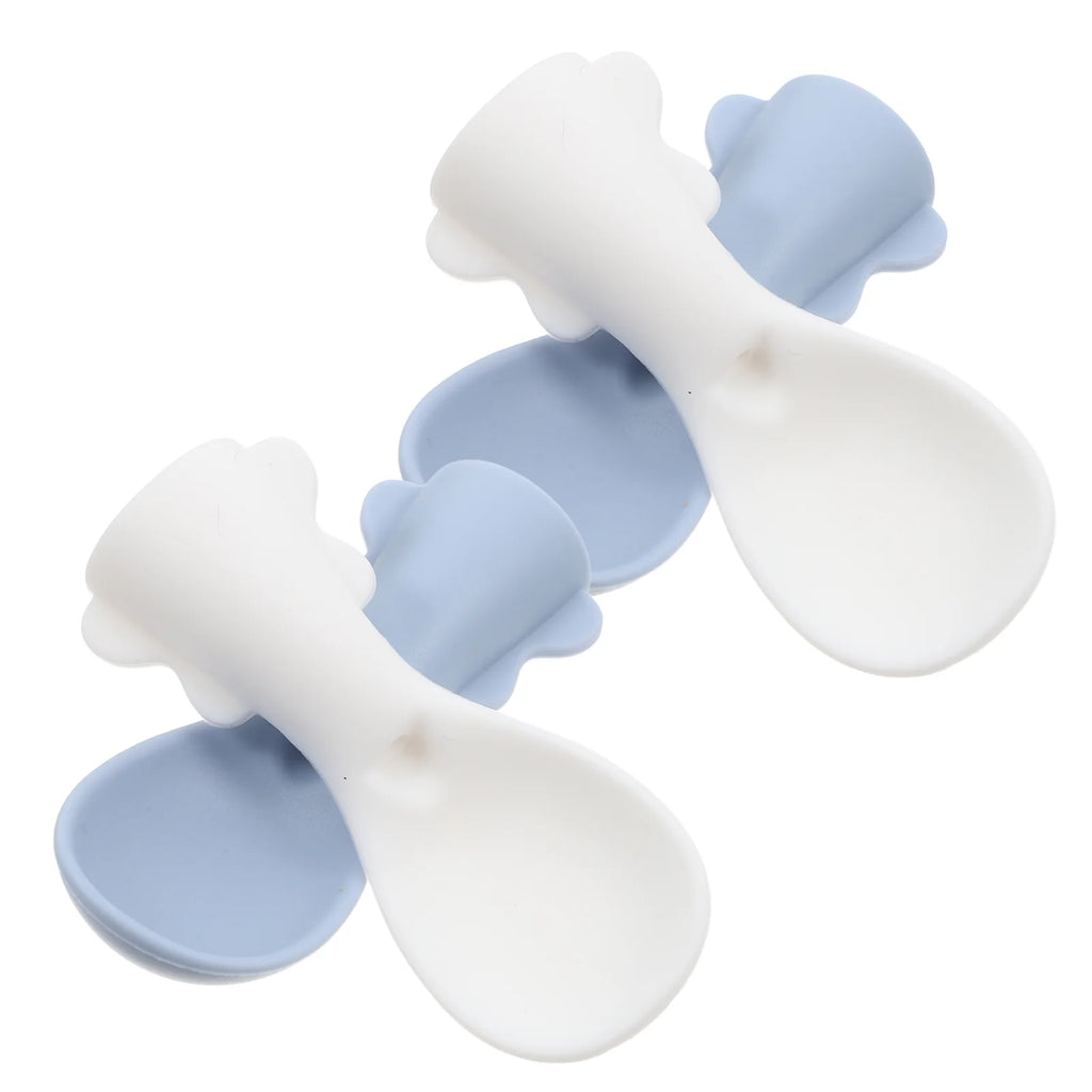 4Pcs Detachable Silicone Baby Spoons Set Attachments For Pouches Toddler Feeding Spoon Infant Newborn Dessert Sugar Spoons Baby