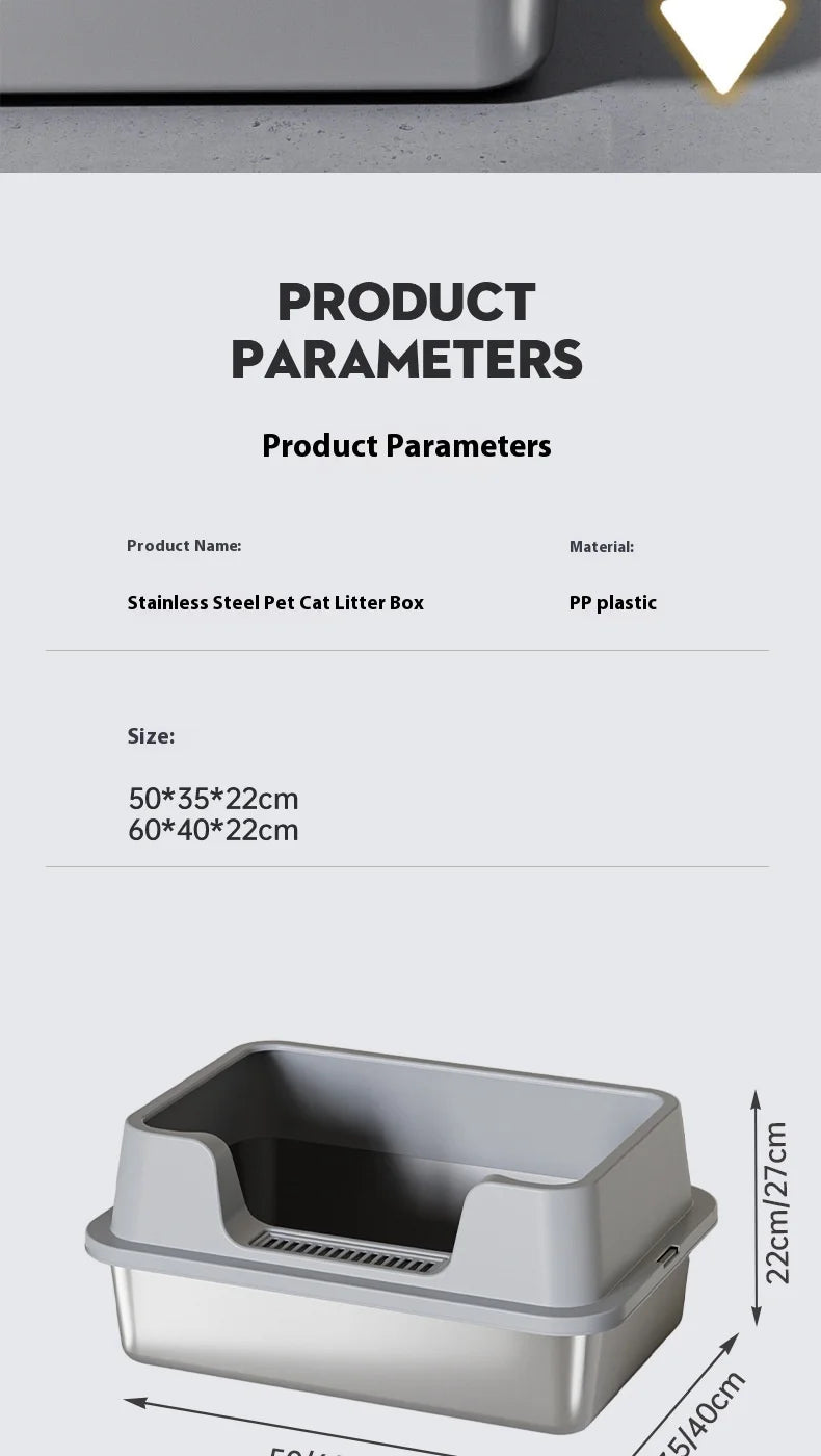 Litière Inox XL pour Chat