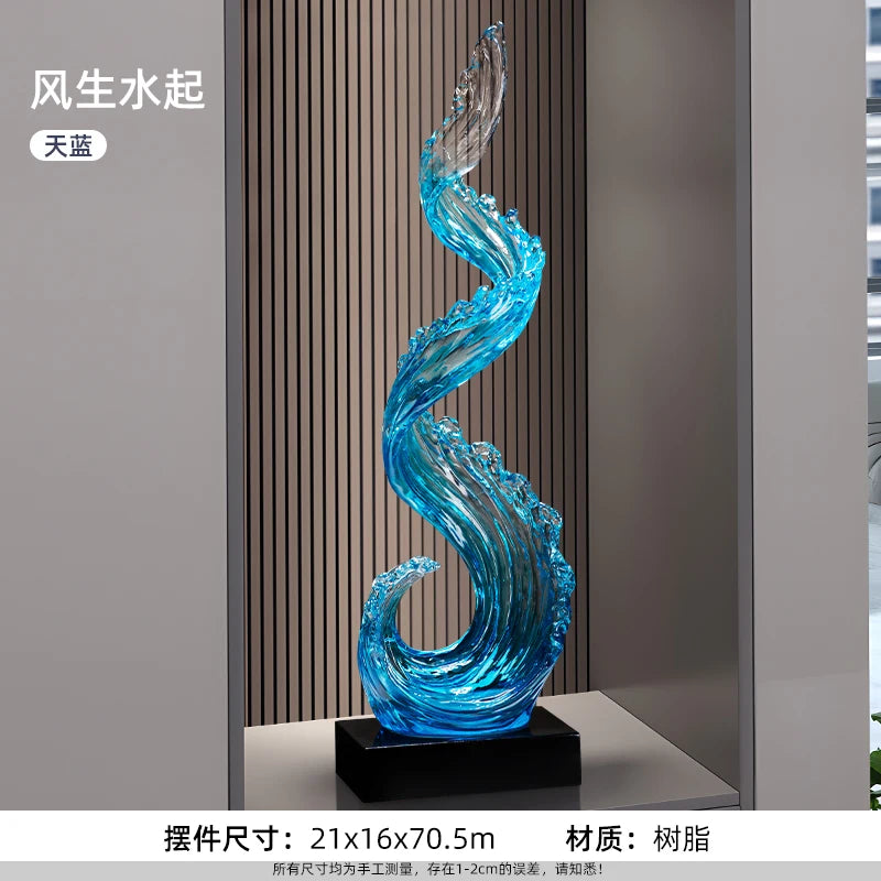 Sculpture Bleue Feng Shui