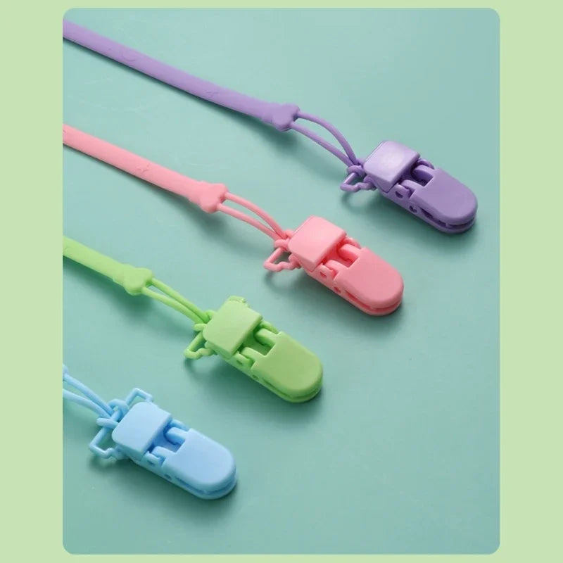 Baby Pacifier Teething Clip Silicone Chain Fastened Strap for Newborn Teether Chain Nipple Holder Nursing Accessories