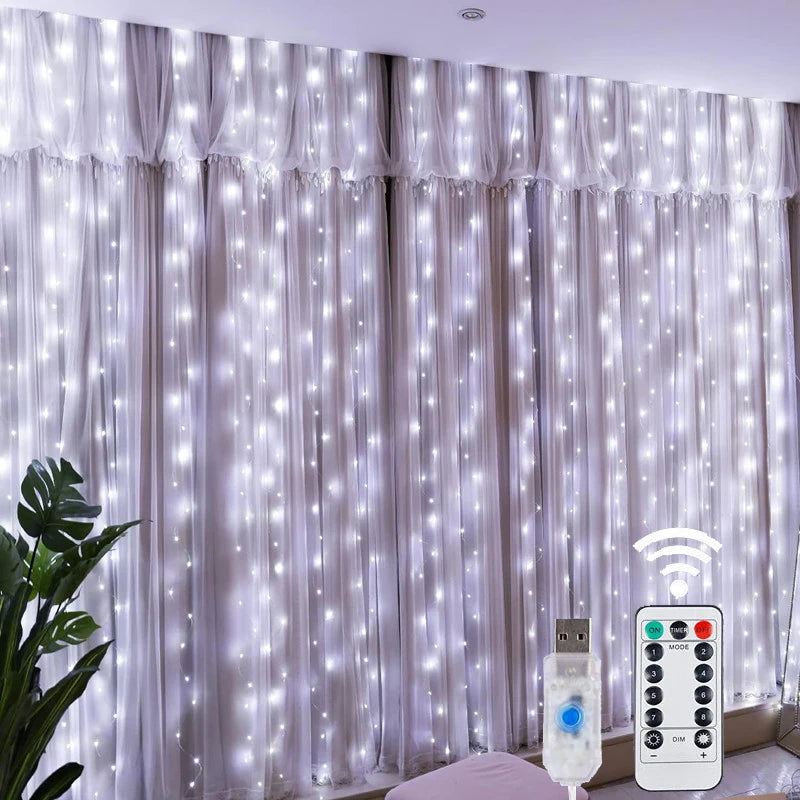 Guirlande Rideau LED Maison