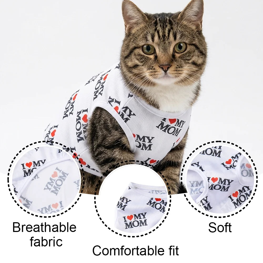 T-Shirt Été Respirant Chat