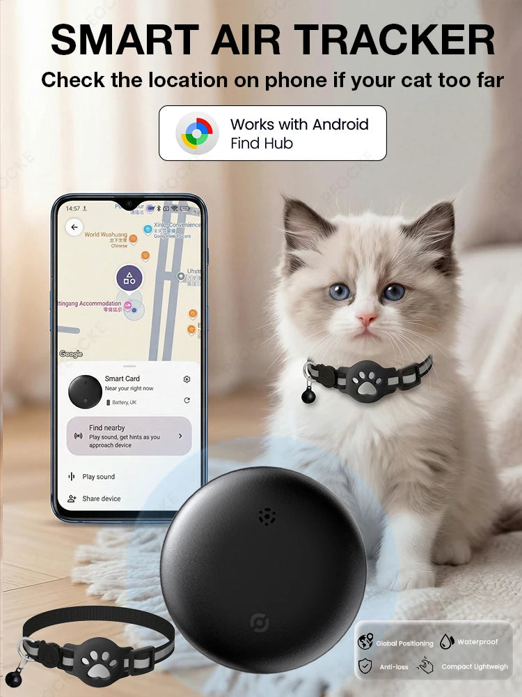 Collier GPS Anti-Perte Chat