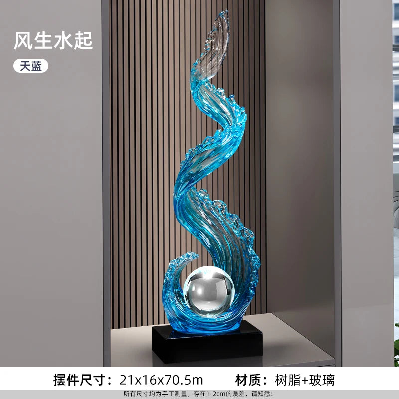 Sculpture Bleue Feng Shui
