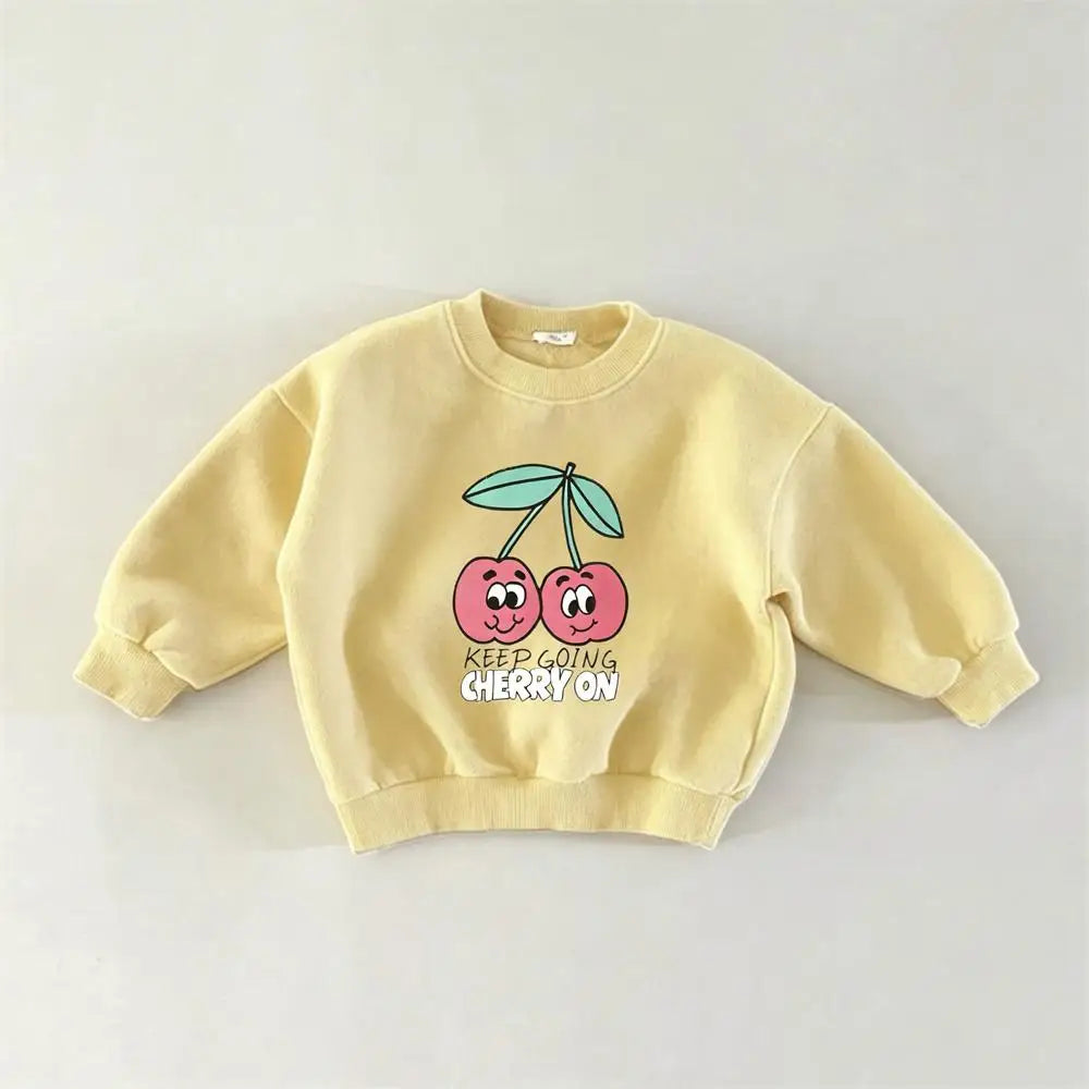 Baby Clothes Printing Tops Spring Autumn Wear Crewneck Pullovers Fashion Casual Sweatshirt Toddler Simple All-match Hoodies