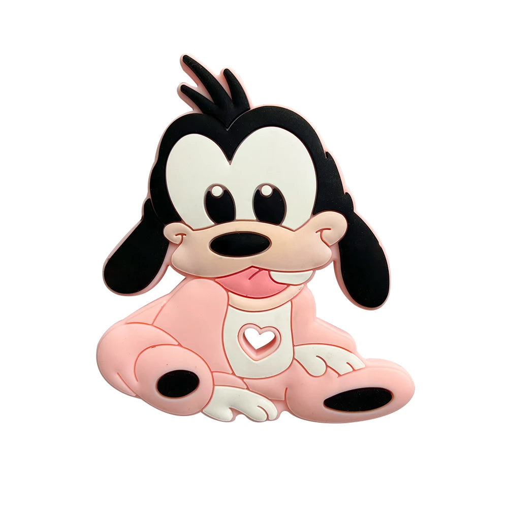 1pcs Silicone Cartoon Baby Teether Rodent Teething Toys Chewable Animal Beads Baby Products Nursing Gift DIY Pendant Necklace