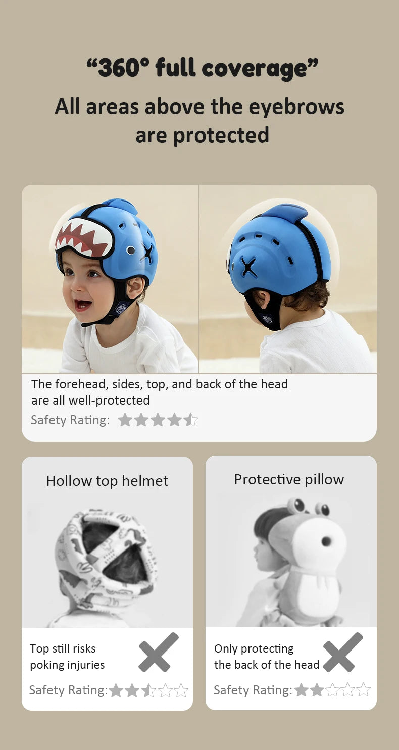 Casque Doux Anti-Chocs Bébé
