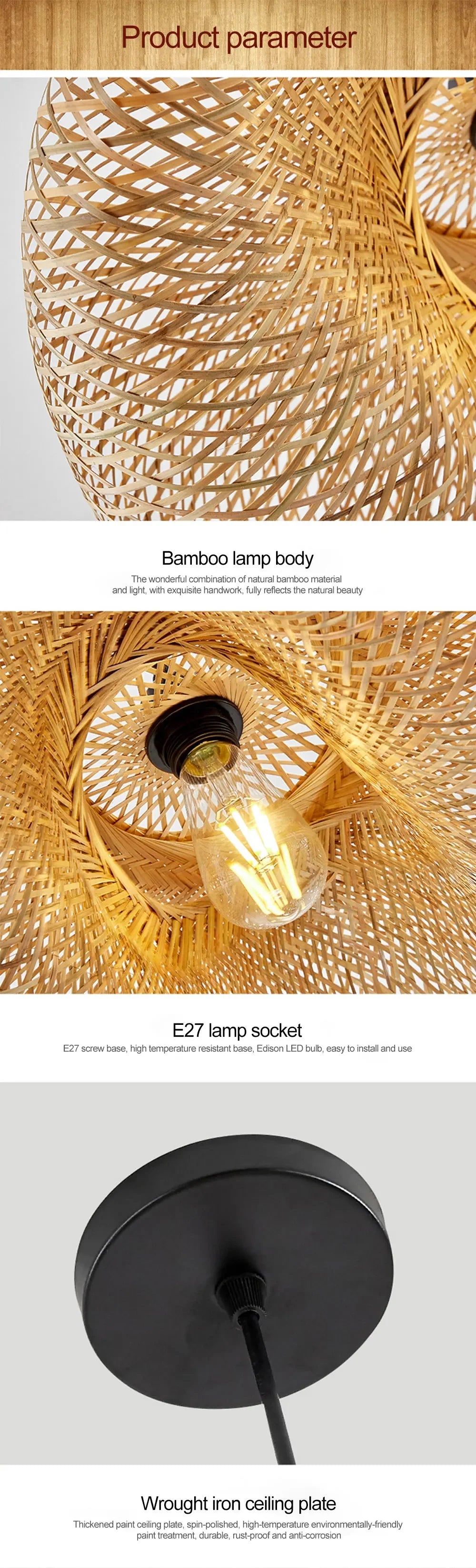 Suspension Bambou Artisanale