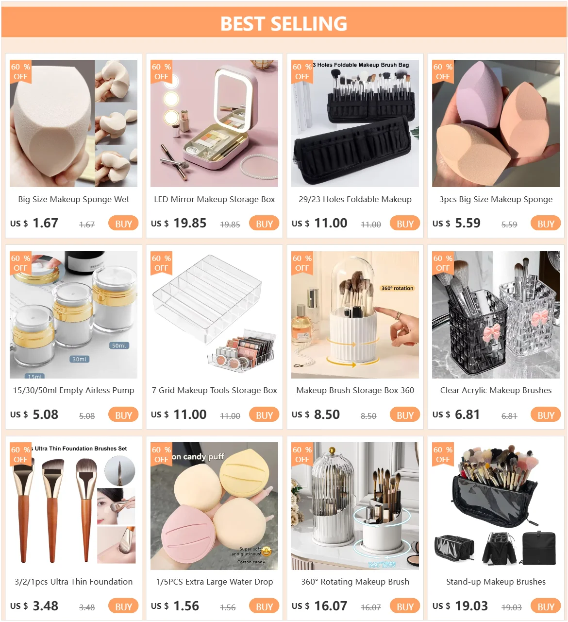 Makeup Brush Storage Box 360 Rotating Makeup Brush Holder Organizer Desktop Lipstick Powder Brush Bucket Comestic Tools Box