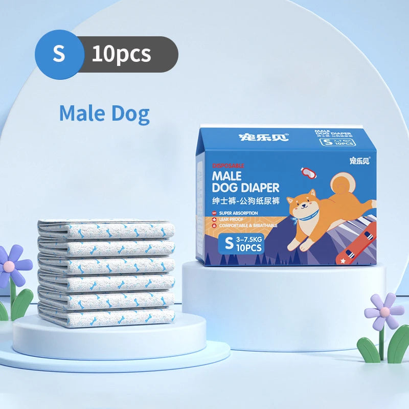Couches Lavables Chien 10 Pièces