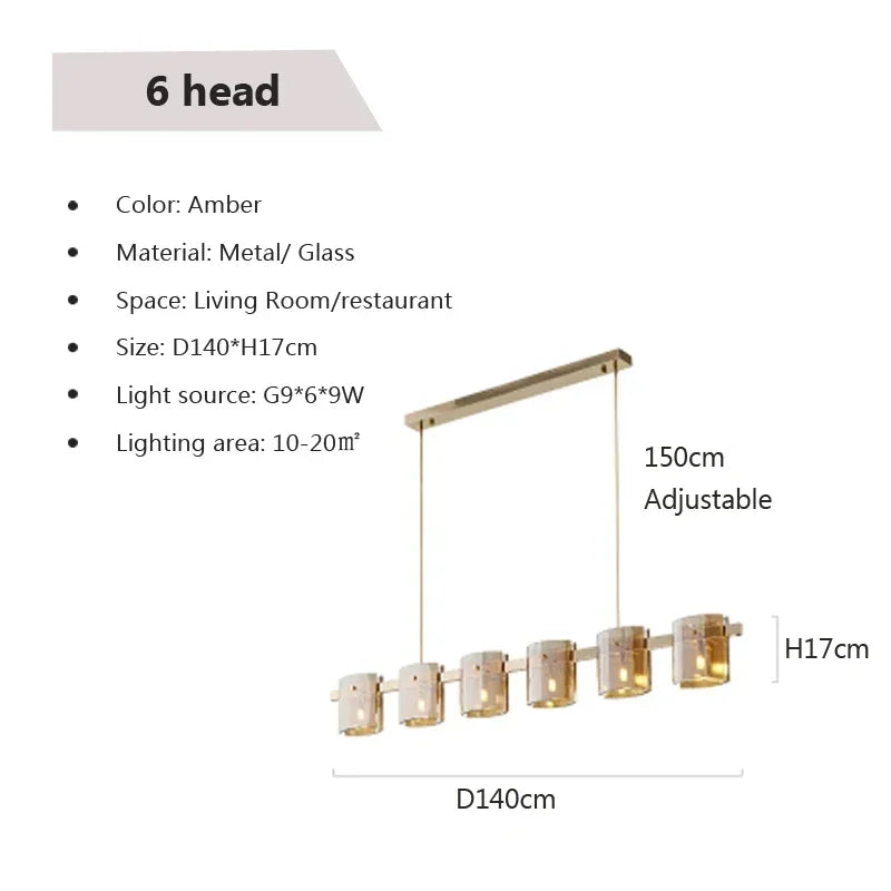 Suspension Verre Fumé Ambre