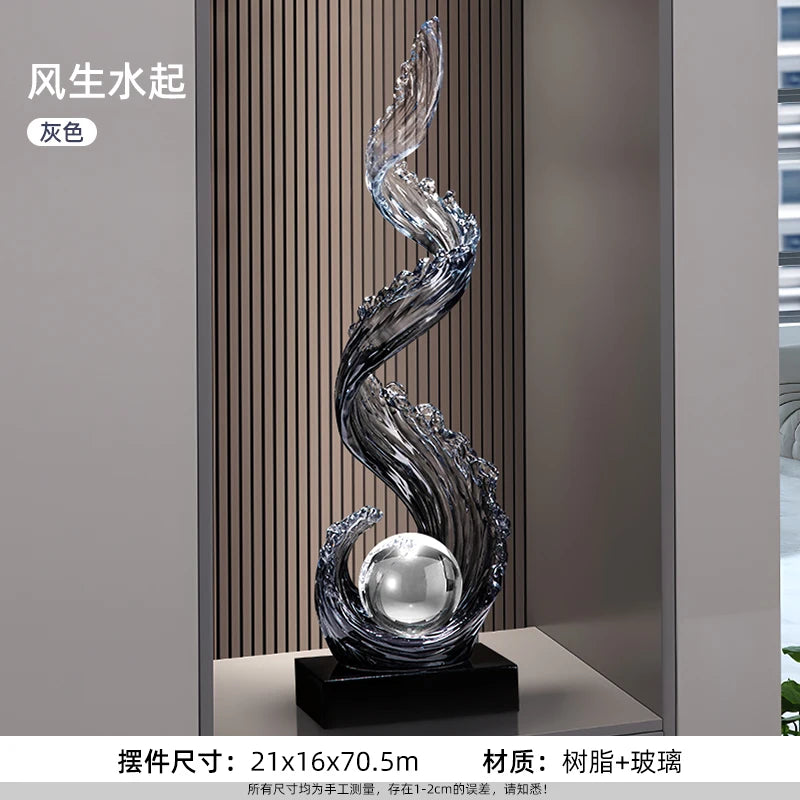 Sculpture Bleue Feng Shui