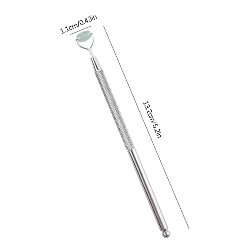 Eye Anti Wrinkle Natural Jade Roller Guasha Two-Sided Skin Scraper Facial Stone Firming Face Anti-Aging Puffy Eyes Massager