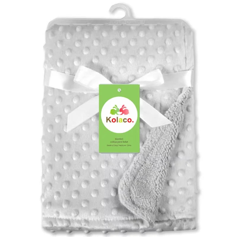 Personalized Baby Doudou Blanket - Swaddle Stroller Bed Crib with Pattern Design Unique Shower Gift Birth Gift