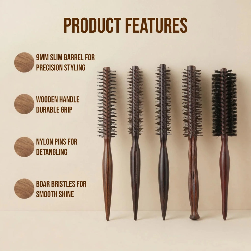 Brosse Volume Cheveux Bois