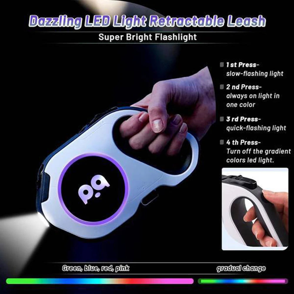 Laisse Rétractable LED 5M