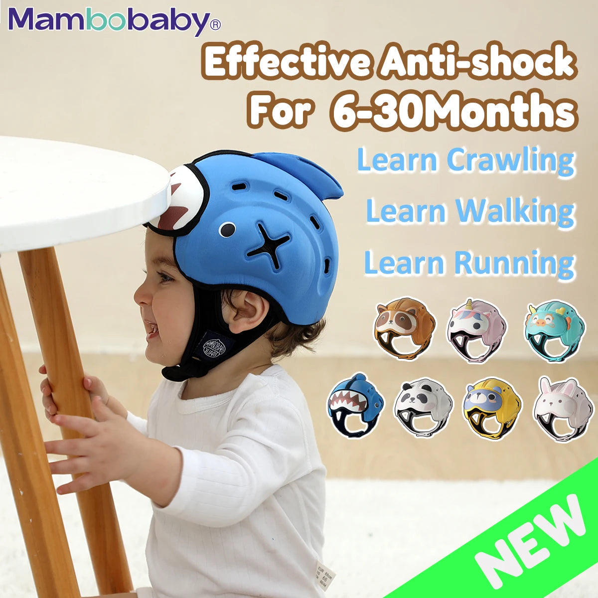 Casque Doux Anti-Chocs Bébé
