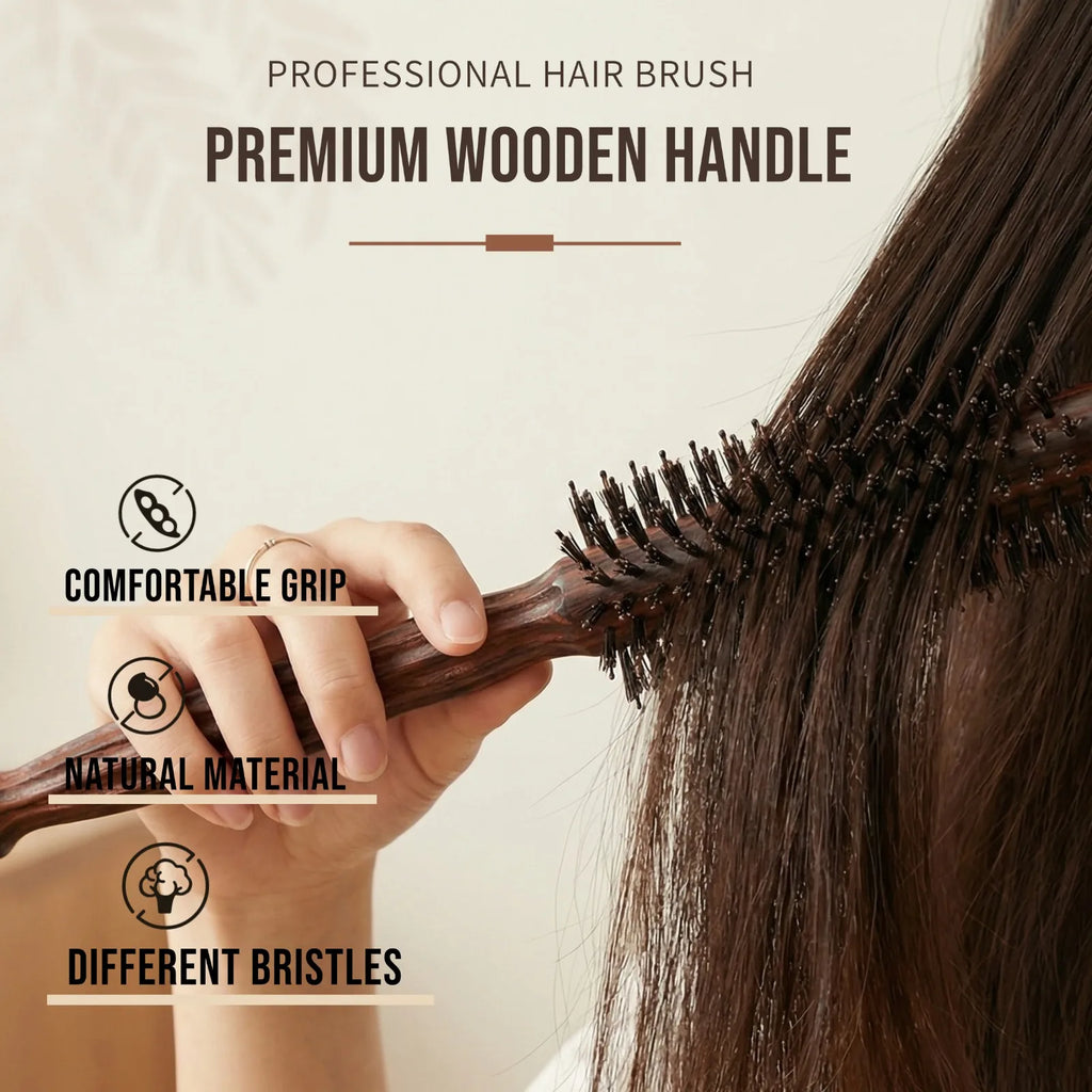 Brosse Volume Cheveux Bois