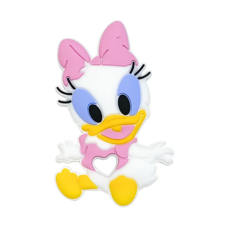 1pcs Silicone Cartoon Baby Teether Rodent Teething Toys Chewable Animal Beads Baby Products Nursing Gift DIY Pendant Necklace